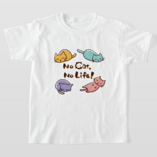 No Cat No Life! / Cute Loose Cat Illustration with T-Shirt