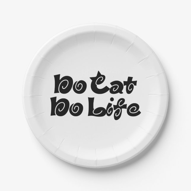 No Cat No Life Paper Plates (Front)