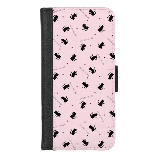 NO CAT, NO LIFE (pink) iPhone 8/7 Wallet Case