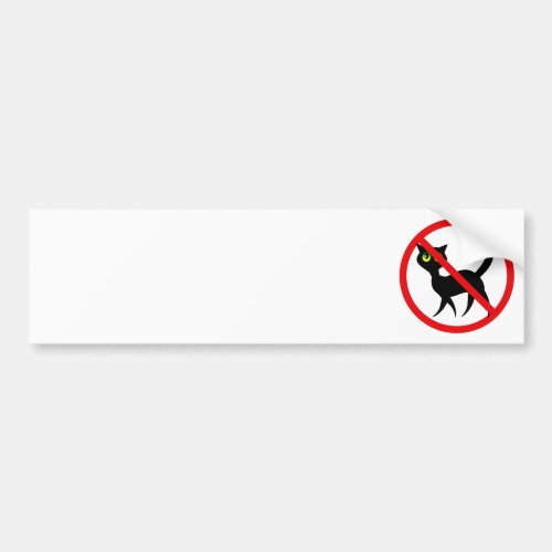 No Cats Allowed Bumper Sticker