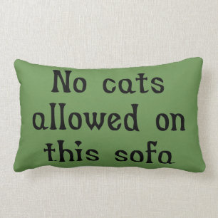 No Cats Allowed on this Sofa Lumbar Pillow