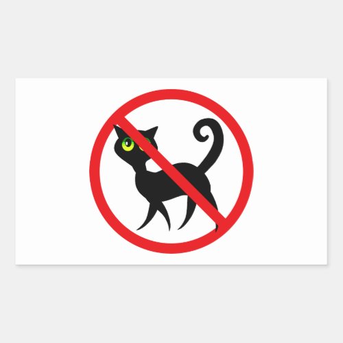 No Cats Allowed Rectangular Sticker