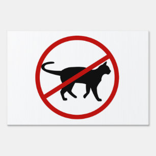 No Cats Yard Sign