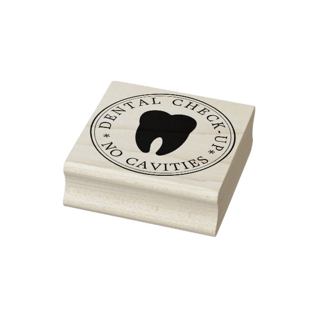 No Cavities Dental Check-Up Rubber Stamp (Stamp)