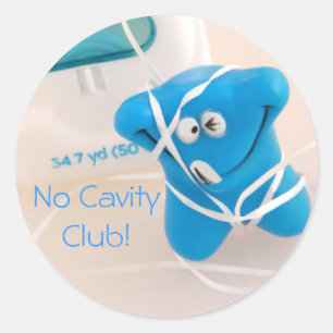 No Cavity Club! Classic Round Sticker