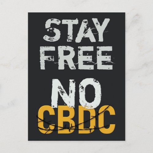 No CBDC anti_CBDC Postcard