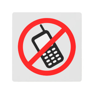 No Cell Phone Metal Print