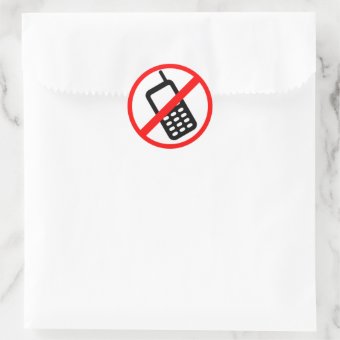 No Cell Phone Sticker | Zazzle