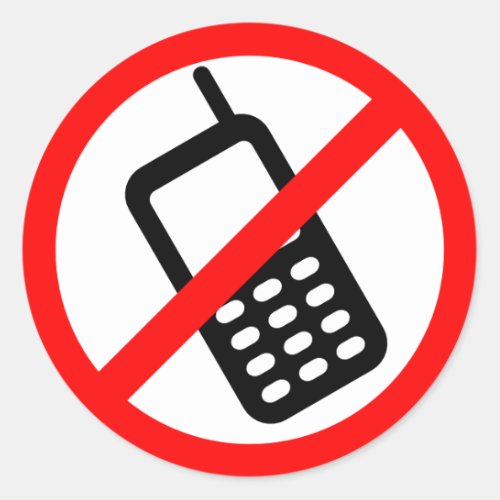 No Cell Phone Sticker