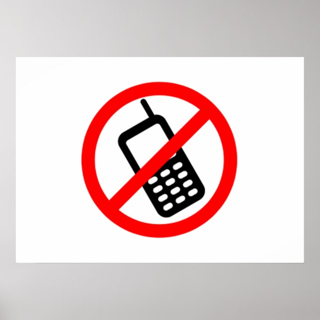 No Cell Phones Poster (Front)
