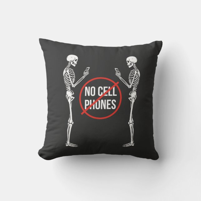 No cell Phones sign. Throw Pillow (Front)