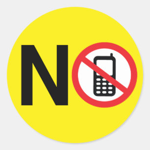 No Cell Phones Sticker