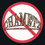 No Chametz Classic Round Sticker<br><div class="desc">The Yehudis L Store has created hundreds of Jewish products and is constantly expanding.  Tell your friends and send them our link:  http://www.zazzle.com/YehudisL*</div>