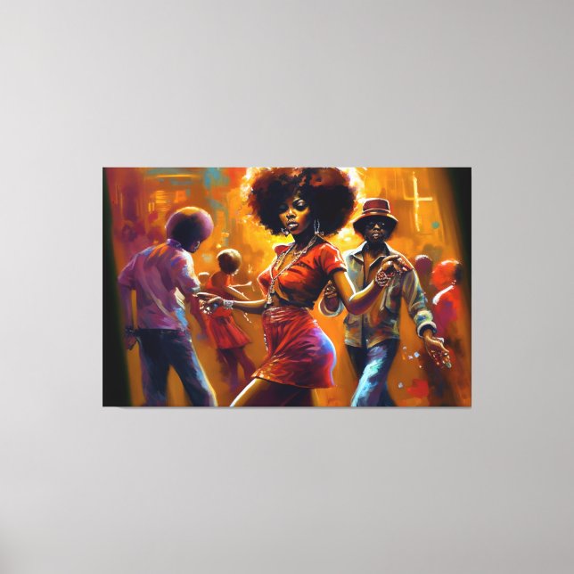 No Chance, Black Art, African American Canvas Print (Front)