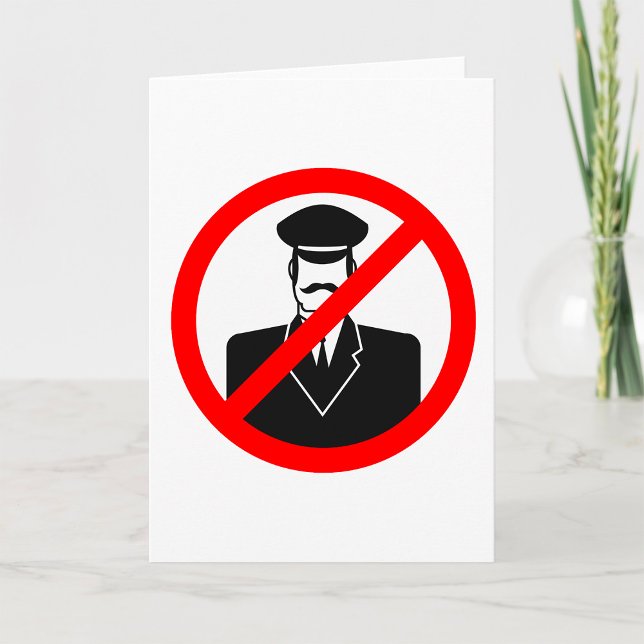 No Chauffeur Allowed Symbol Funny Warning Card (Creator Uploaded)