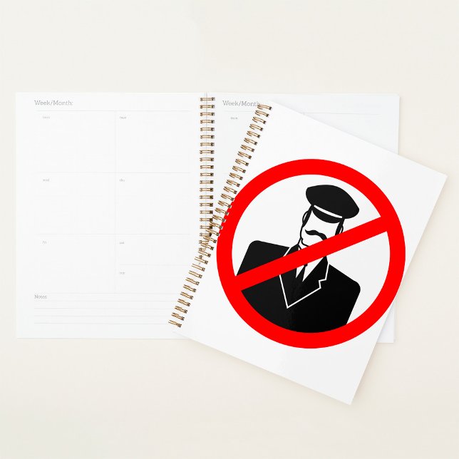 No Chauffeur Allowed Symbol Funny Warning Planner (Creator Uploaded)