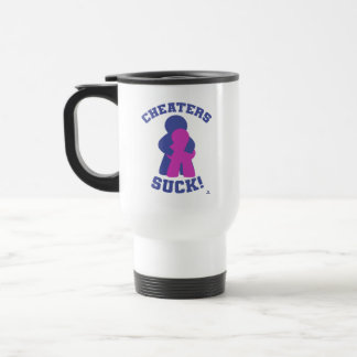 No Cheaters Board Game Meme Funny Art Travel Mug