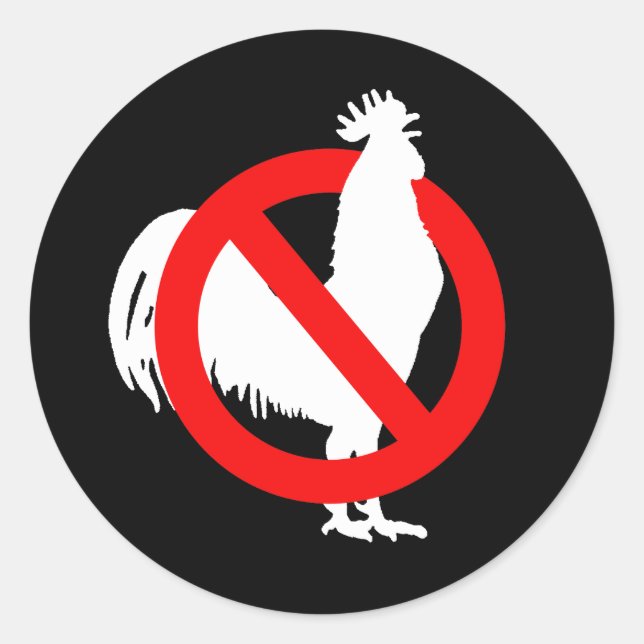 No (Chicken) Classic Round Sticker (Front)