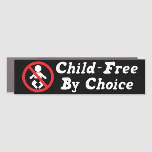 No Children Child-Free By Choice Bumper Car Magnet