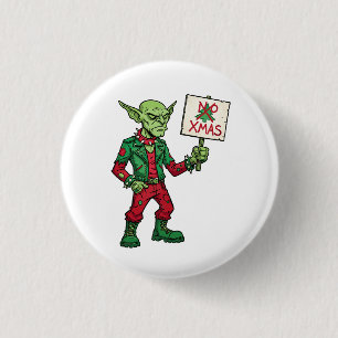 No Christmas – Rebel Alien Style Button
