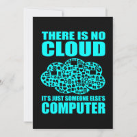No Cloud Computer IT Tech Software Programmer Geek