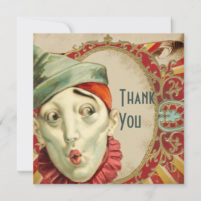 No Clowning Birthday Thank You Card (Front)