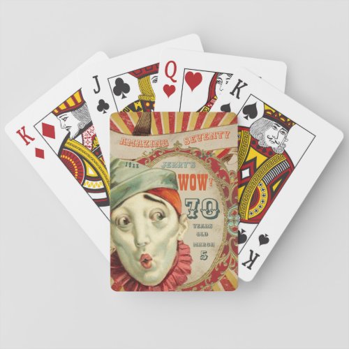 No Clowning It Is a Vintage 70th Birthday  Playing Cards