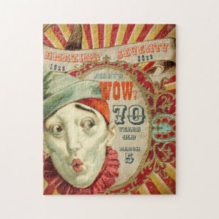 No Clowning, It Is Vintage 70th Birthday Jigsaw Puzzle