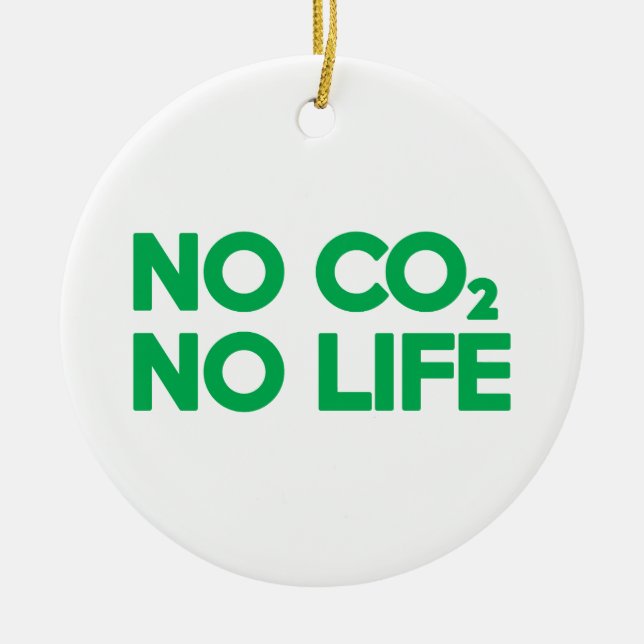 NO CO2 NO LIFE CERAMIC ORNAMENT (Front)