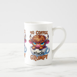 No Coffee Much Grumpy  Bone China Mug