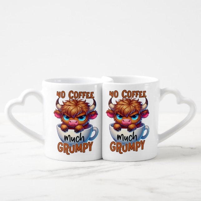 No Coffee Much Grumpy  Coffee Mug Set (Front Nesting)