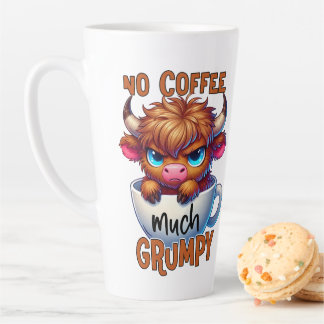No Coffee Much Grumpy  Latte Mug