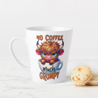 No Coffee Much Grumpy  Latte Mug