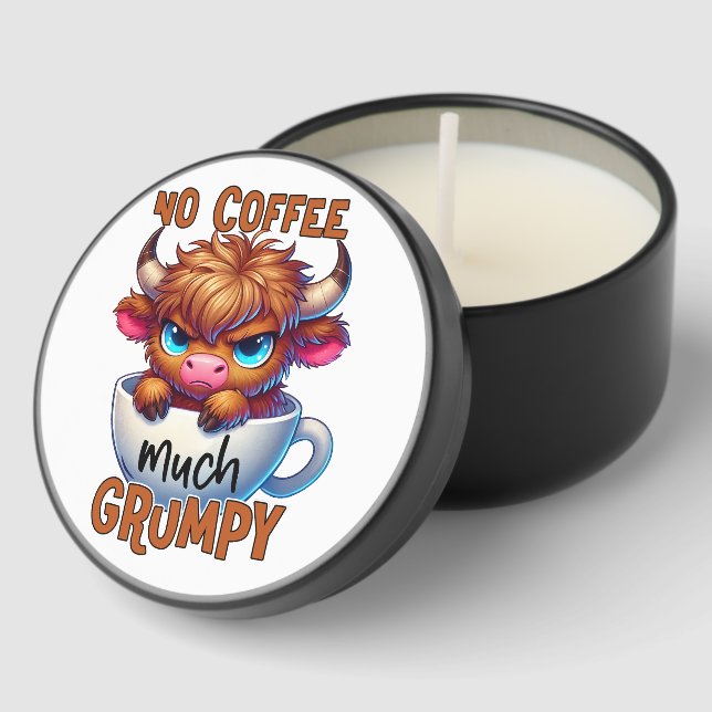 No Coffee Much Grumpy  Mini Candle Favors (Corner)