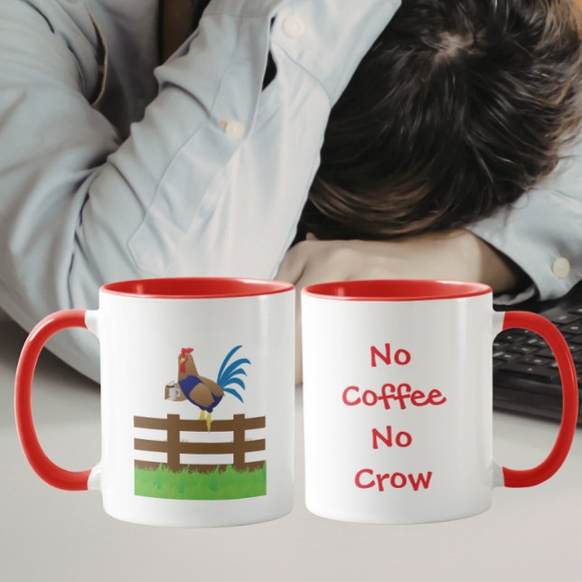 No Coffee No Crow Rooster Mug (Creator Uploaded)