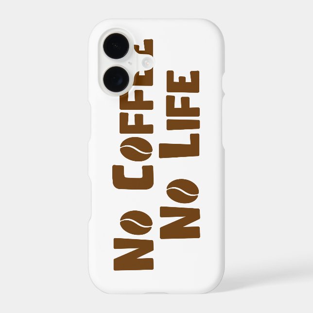 No Coffee No Life Iphone Case (Back)