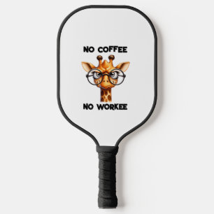 No coffee no workee funny saying No Coffee Pickleball Paddle
