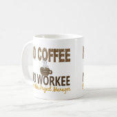 No Coffee No Workee Project Manager Coffee Mug (Front Left)