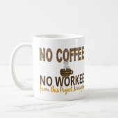 No Coffee No Workee Project Manager Coffee Mug (Left)