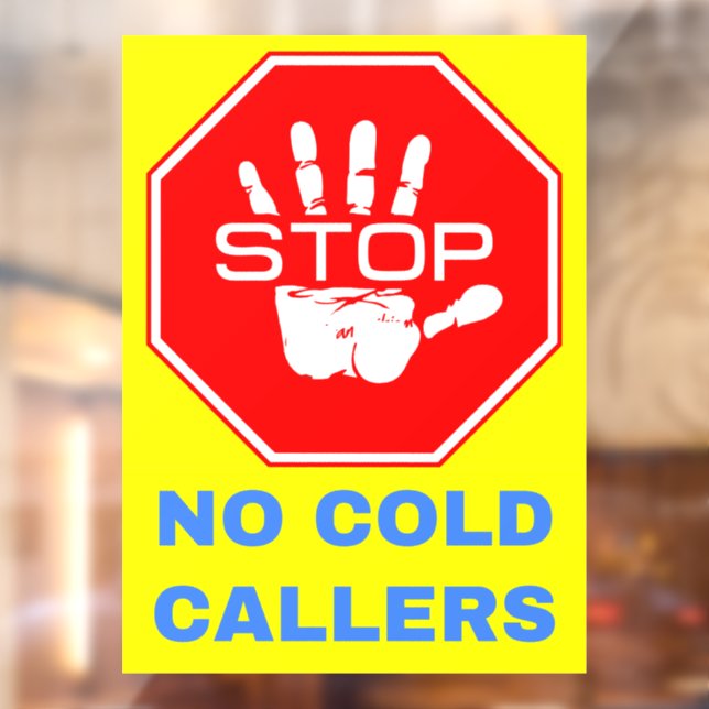 No Cold Caller Sign (Stop Callers) (Sheet 2)