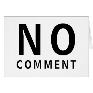 No Comment Cool Funny T-Shirt With Attitude Cards