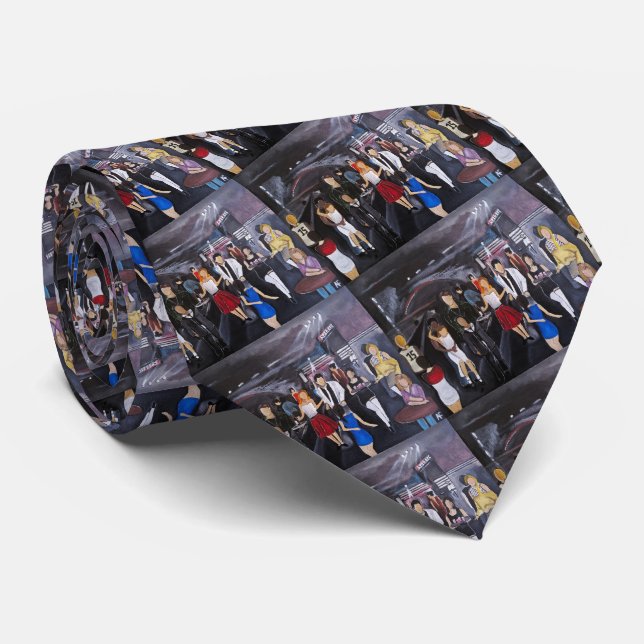 No Control Painting by Alfred Fox Neck Tie (Rolled)