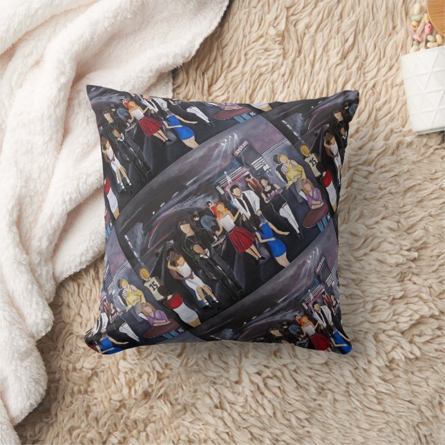 No Control Painting by Alfred Fox Throw Pillow (Blanket)