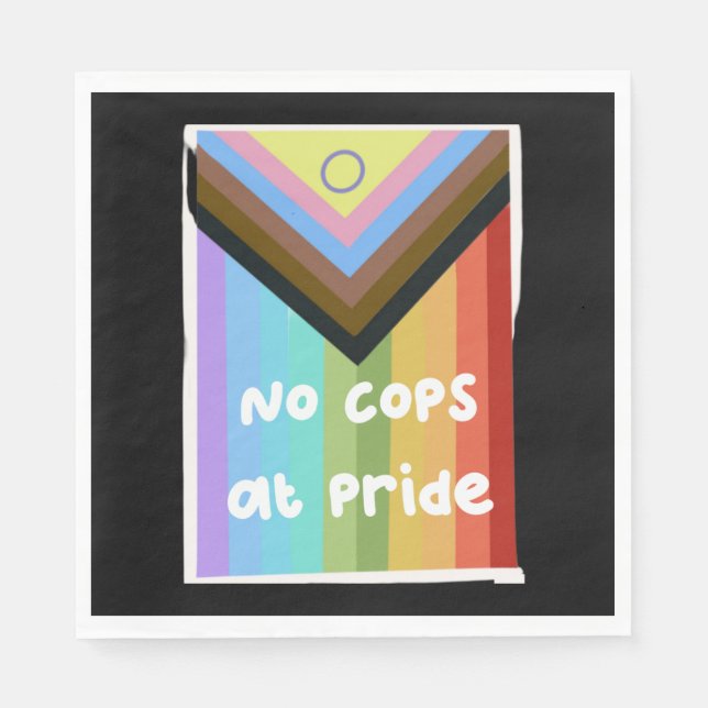 No Cops at Pride Sticker  Napkins (Front)