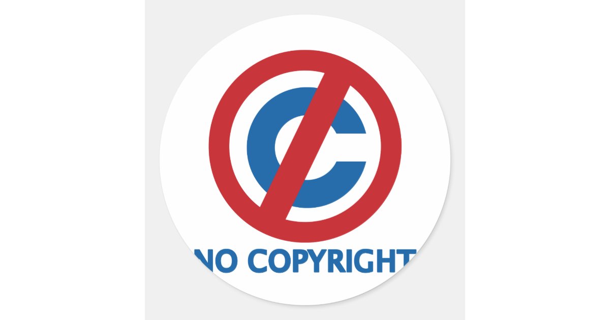No Copyright Classic Round Sticker