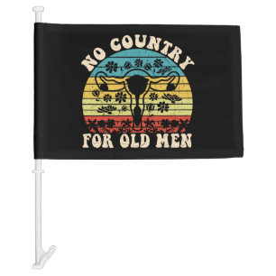 No Country For Old Man Uterus Car Flag