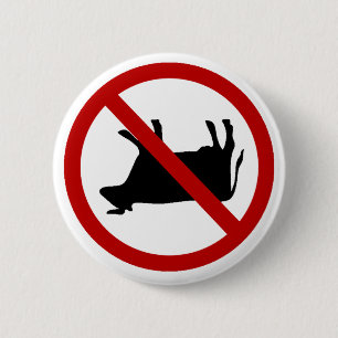 NO Cow Tipping! Button