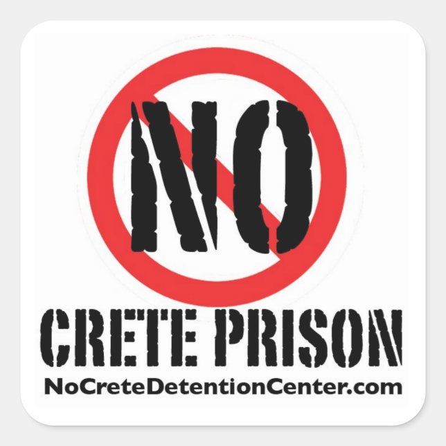 No Crete Prison Stickers (Front)