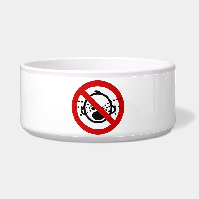 NO Cry Babies ⚠ Thai Airport Sign ⚠ Bowl (Front)