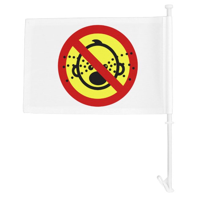 NO Cry Babies ⚠ Thai Airport Sign ⚠ Car Flag (Back)